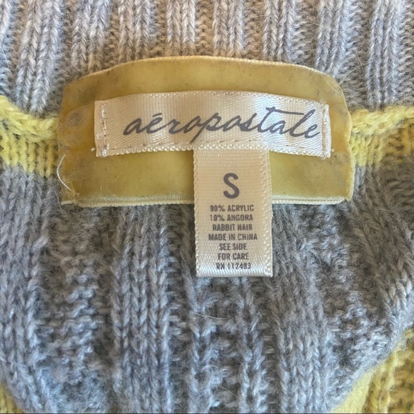 Yellow and Gray Striped Sweater - Picture 2 of 4